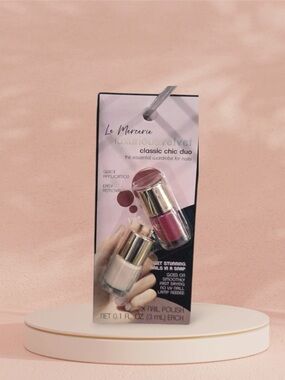 Classic Chic Duo Press-On Nails - Pink & Cream